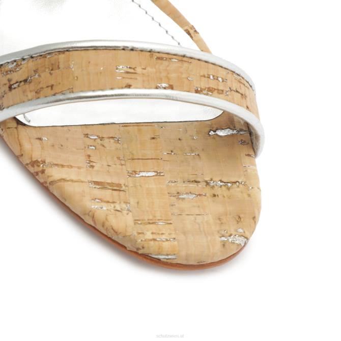 bei Schutz Cadey Lee Block lässige Ledersandale Silber D60T50