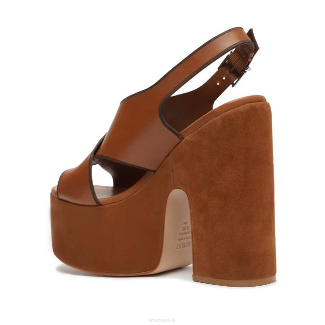 bei Schutz Callie Ledersandale mit Ausschnitt neues Holz D60T70