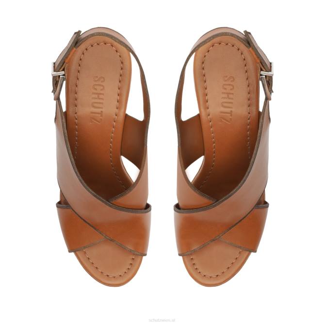 bei Schutz Callie Ledersandale mit Ausschnitt neues Holz D60T70