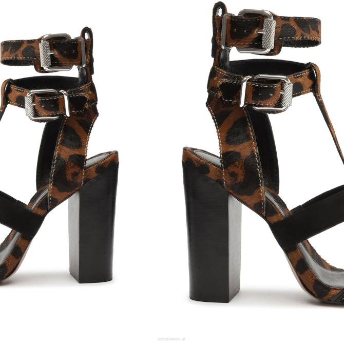 bei Schutz Chantelle-Ledersandale mit Leopardenmuster natürliche Schlange D60T133