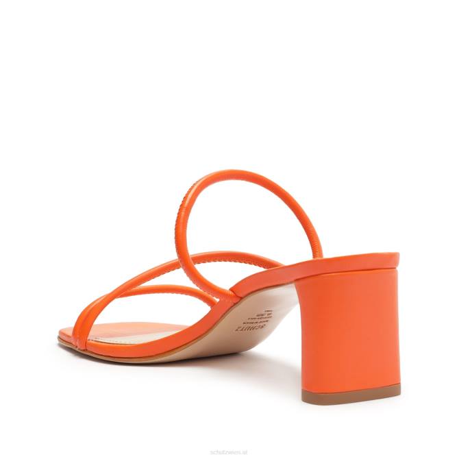 bei Schutz Chessie Mid-Sandale aus Nappaleder Flammenorange D60T203