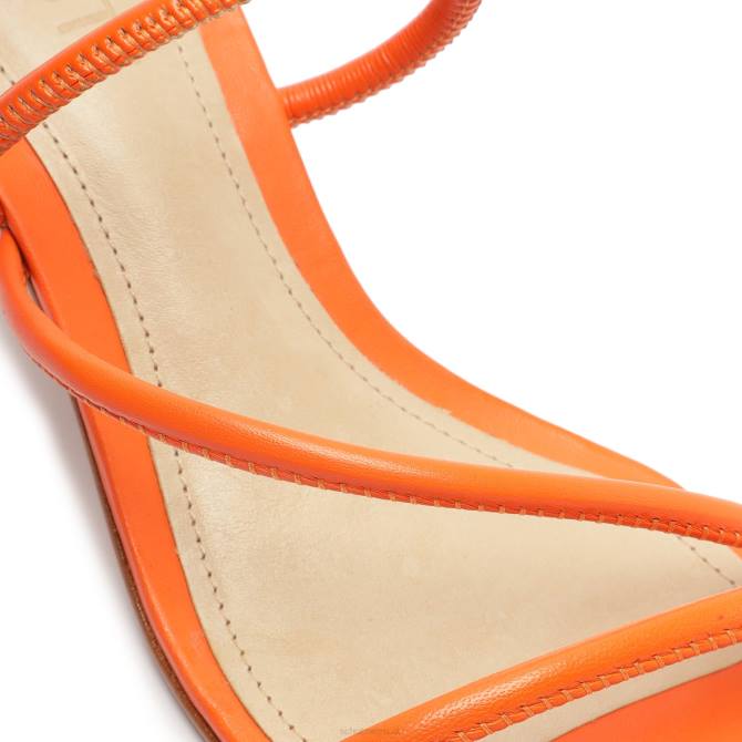 bei Schutz Chessie Mid-Sandale aus Nappaleder Flammenorange D60T203