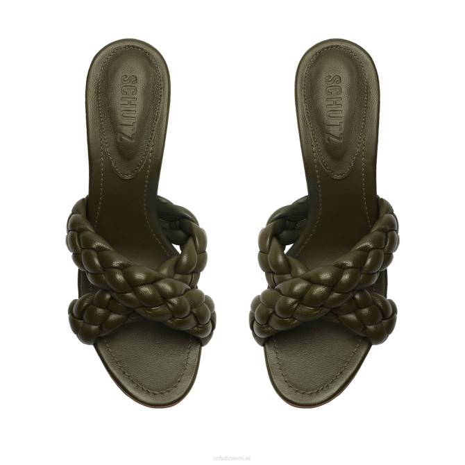 bei Schutz Cicely Blocksandale Militärgrün D60T93