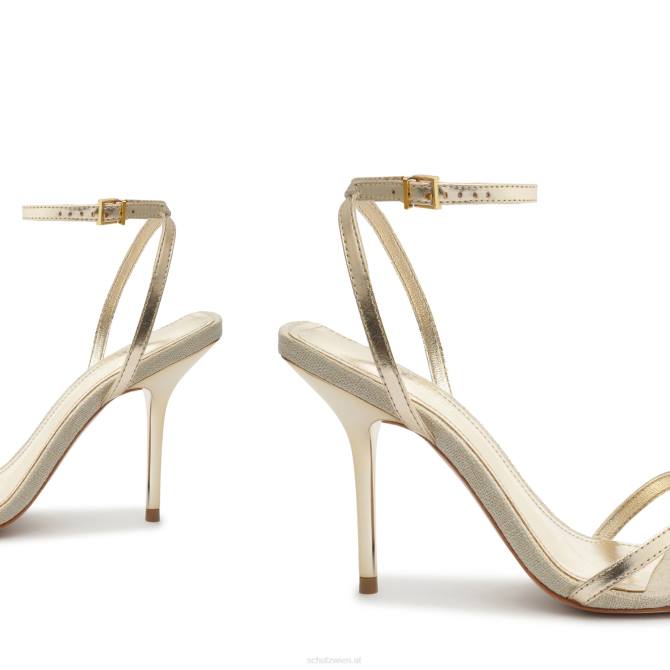 bei Schutz Claudia Metallic-Ledersandale Gold D60T242