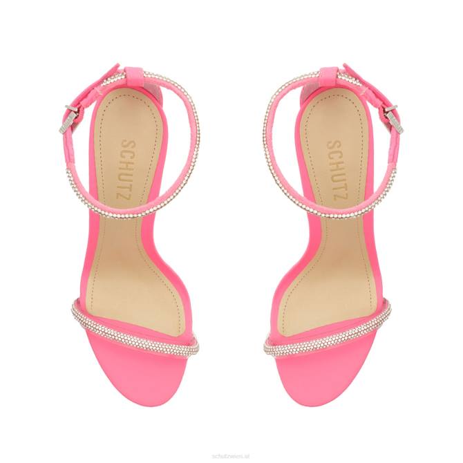 bei Schutz Fabienne-Sandale aus Stretchleder und Vinyl Rosa D60T298