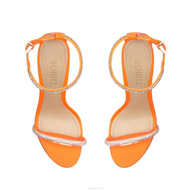 bei Schutz Fabienne-Sandale aus Stretchleder und Vinyl orange D60T296