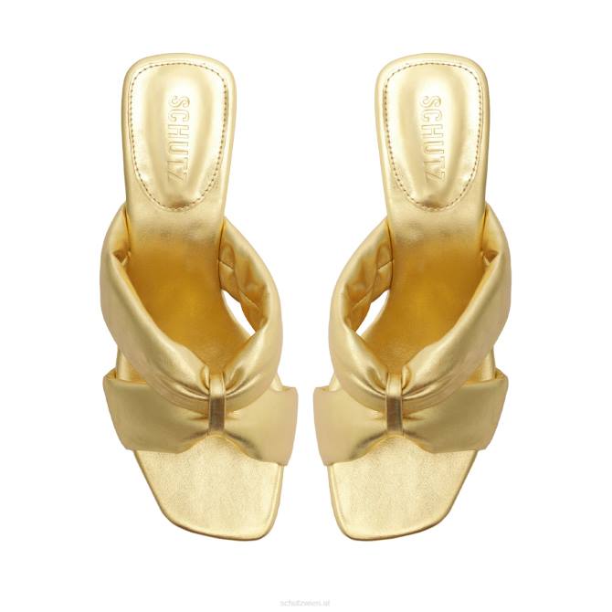 bei Schutz Fee-Mid-Metallic-Ledersandale Gold D60T32