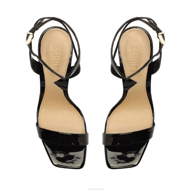 bei Schutz Filipa-Sandale aus Lackleder Schwarz D60T65