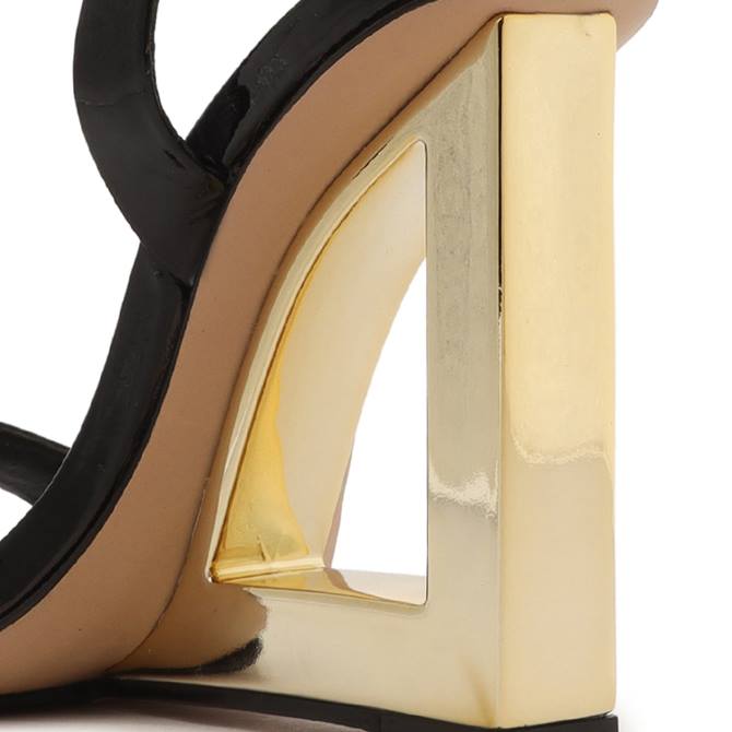 bei Schutz Filipa-Sandale aus Lackleder Schwarz D60T65