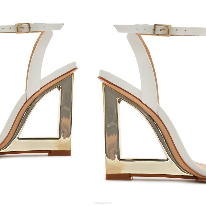 bei Schutz Filipa-Sandale aus Lackleder Weiss D60T86