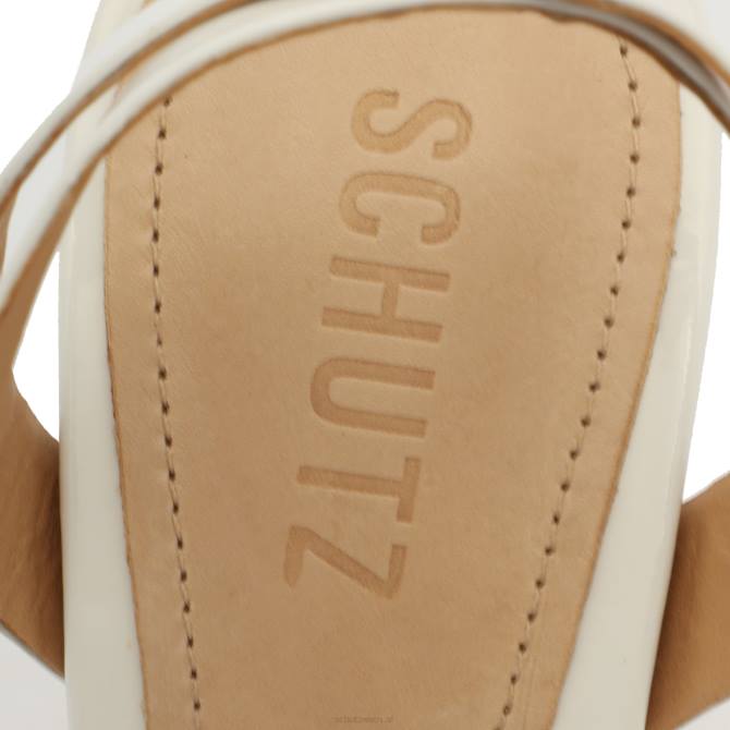 bei Schutz Filipa-Sandale aus Lackleder Weiss D60T86