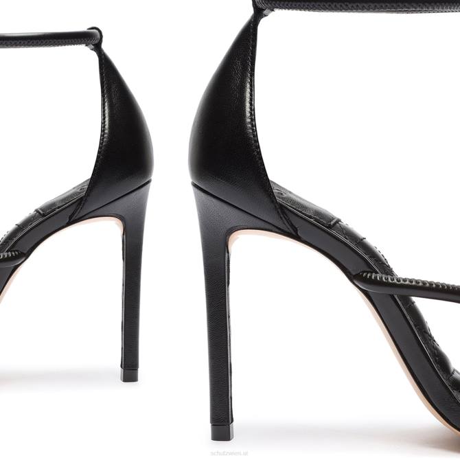 bei Schutz Gaiah-Ledersandale Schwarz D60T328