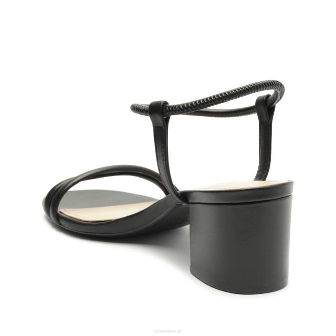 bei Schutz Gimenez Mid Ledersandale Schwarz D60T81