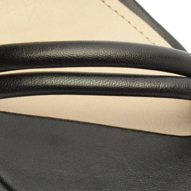 bei Schutz Gimenez Mid Ledersandale Schwarz D60T81