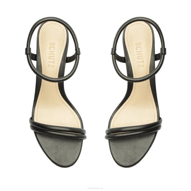 bei Schutz Gimenez Mid Ledersandale Schwarz D60T81