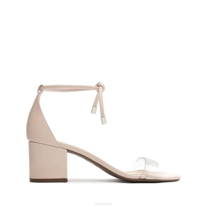 bei Schutz Jessie Mid-Block-Sandale aus Nappaleder und Vinyl rosabeige D60T145