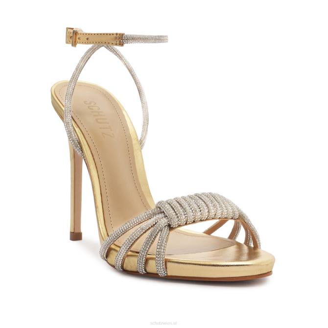bei Schutz Jewell-Sandale aus metallischem Nappaleder Gold D60T306