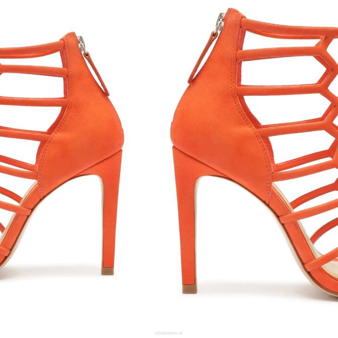 bei Schutz Julianna Nubuk-Sandale Flammenorange D60T278