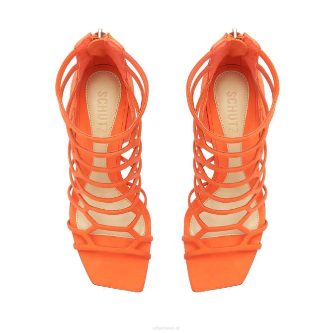 bei Schutz Julianna Nubuk-Sandale Flammenorange D60T278