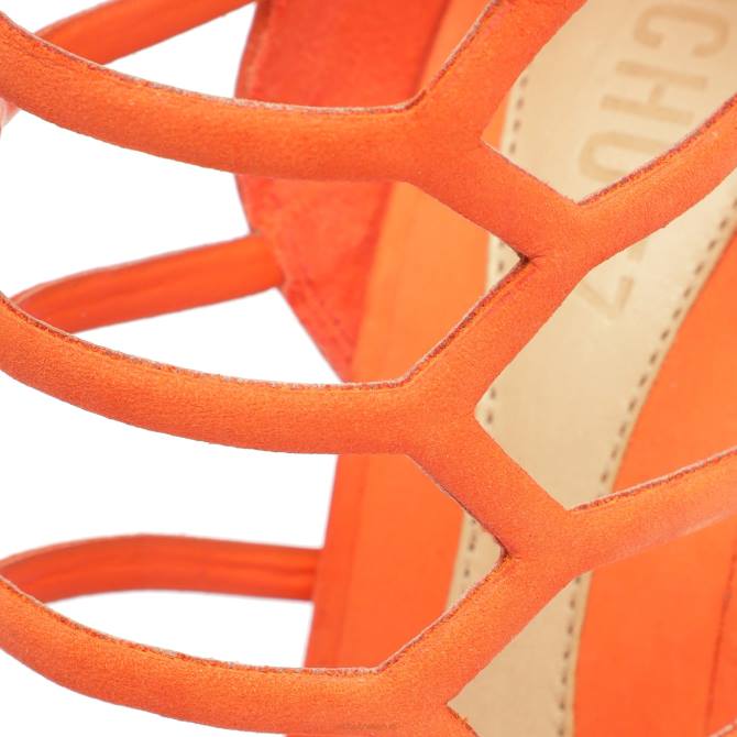 bei Schutz Julianna Nubuk-Sandale Flammenorange D60T278