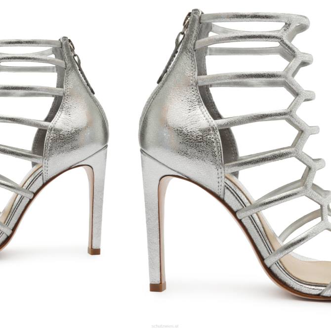 bei Schutz Julianna-Sandale aus Metallic-Leder Silber D60T275