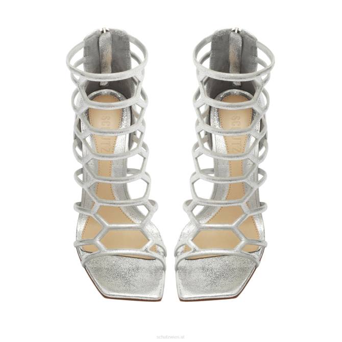 bei Schutz Julianna-Sandale aus Metallic-Leder Silber D60T275