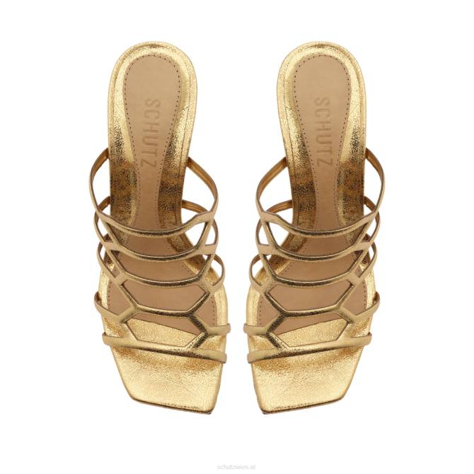 bei Schutz Julianna Weekend Sandale aus Metallic-Leder Gold D60T265