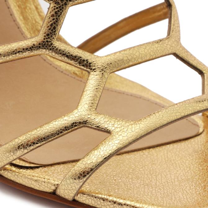 bei Schutz Julianna Weekend Sandale aus Metallic-Leder Gold D60T265