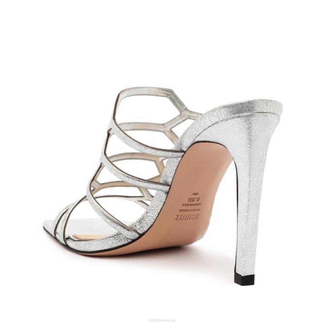 bei Schutz Julianna Weekend Sandale aus Metallic-Leder Silber D60T266