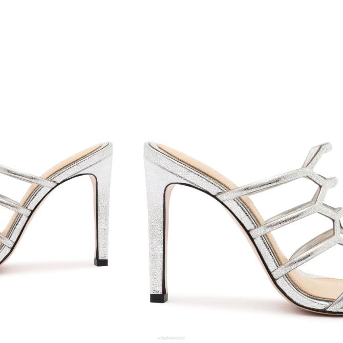 bei Schutz Julianna Weekend Sandale aus Metallic-Leder Silber D60T266