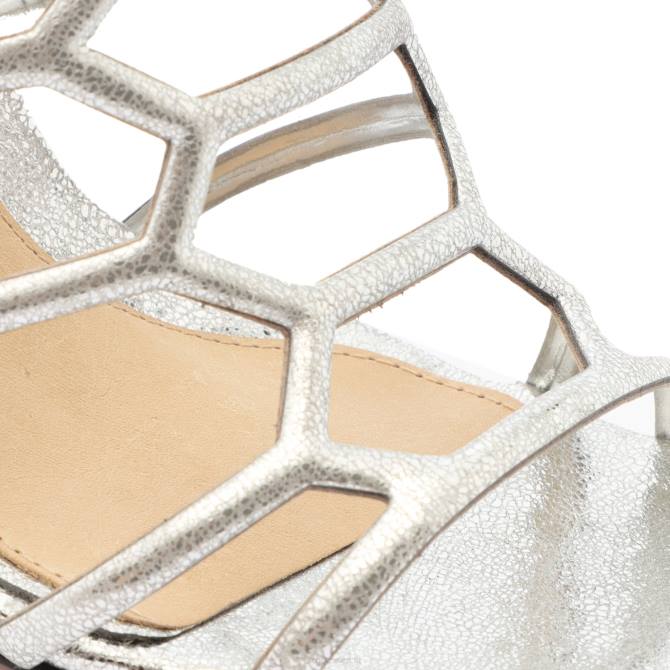 bei Schutz Julianna Weekend Sandale aus Metallic-Leder Silber D60T266