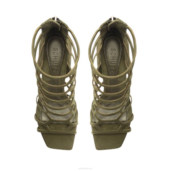 bei Schutz Julianna Wildledersandale Militärgrün D60T416