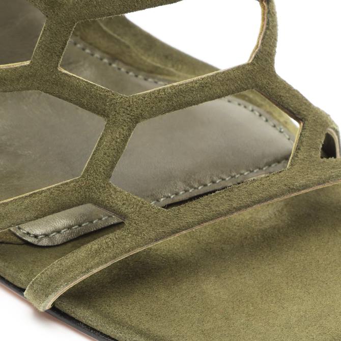 bei Schutz Julianna Wildledersandale Militärgrün D60T416