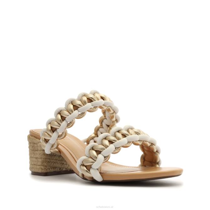 bei Schutz Juliet Mid Wildleder- und Ledersandale Beige D60T137