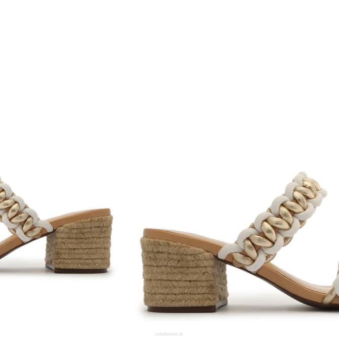 bei Schutz Juliet Mid Wildleder- und Ledersandale Beige D60T137