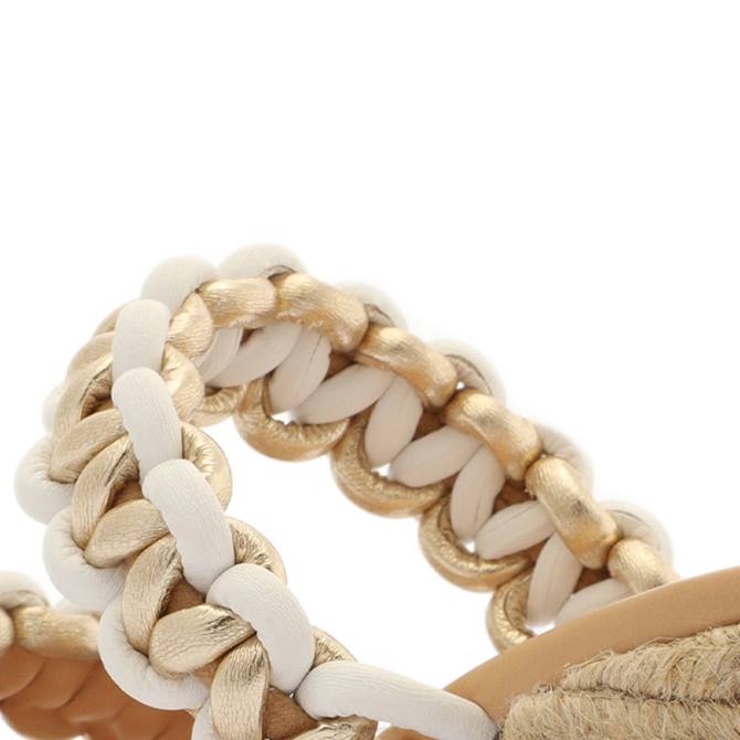 bei Schutz Juliet Mid Wildleder- und Ledersandale Beige D60T137