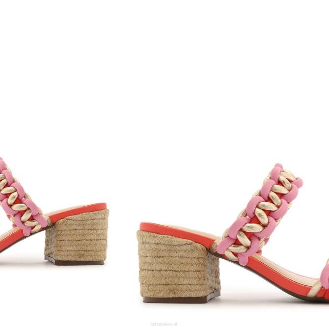 bei Schutz Juliet Mid Wildleder- und Ledersandale Koralle D60T138