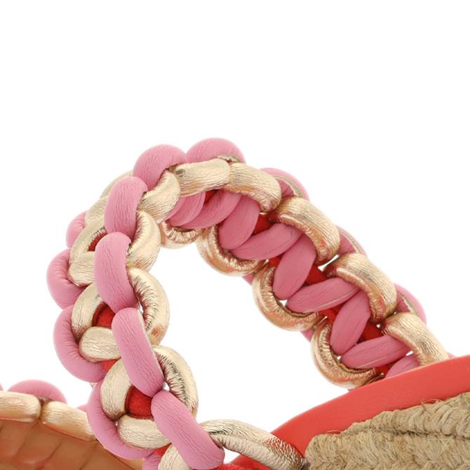 bei Schutz Juliet Mid Wildleder- und Ledersandale Koralle D60T138