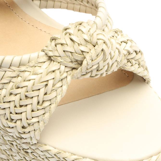 bei Schutz Kareena Plateausandale aus Nappaleder Perle D60T4