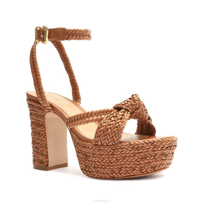 bei Schutz Kareena Plateausandale aus Nappaleder braun D60T1