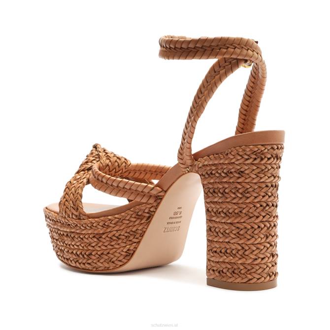 bei Schutz Kareena Plateausandale aus Nappaleder braun D60T1