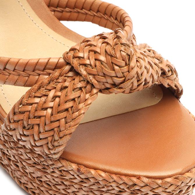 bei Schutz Kareena Plateausandale aus Nappaleder braun D60T1