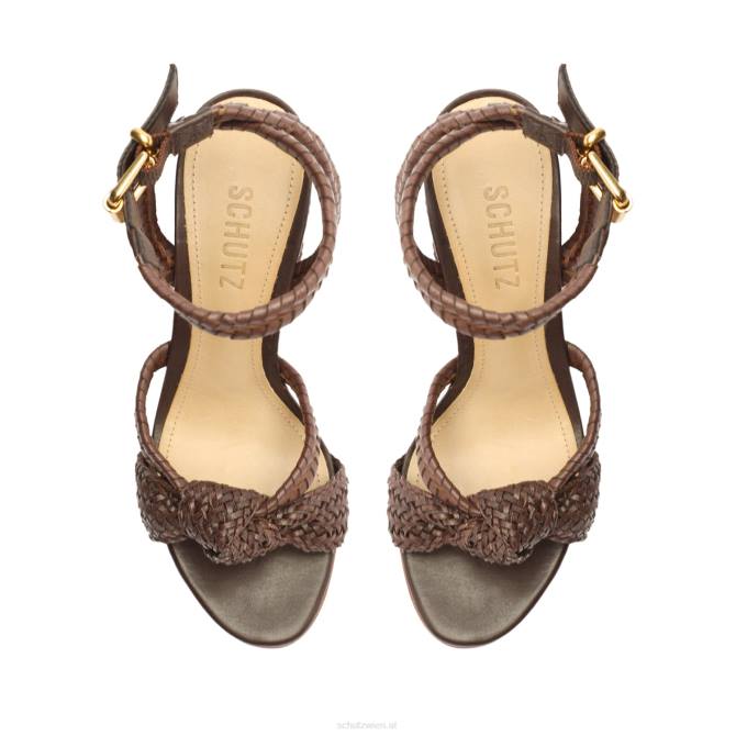 bei Schutz Kareena-Sandale aus Nappaleder dunkle Schokolade D60T2