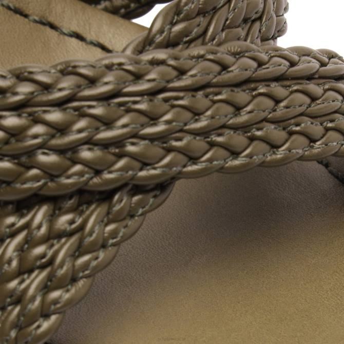 bei Schutz Karima Block Atanado Ledersandale Militärgrün D60T56