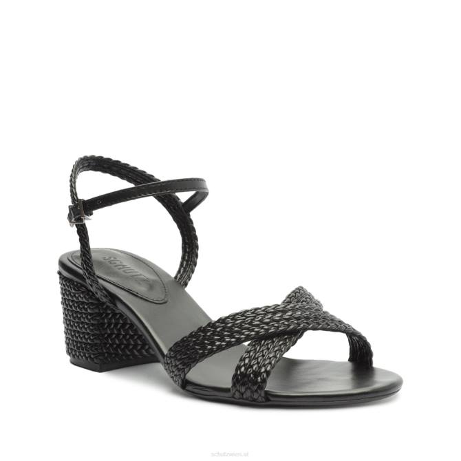 bei Schutz Karima Block Atanado Ledersandale Schwarz D60T42