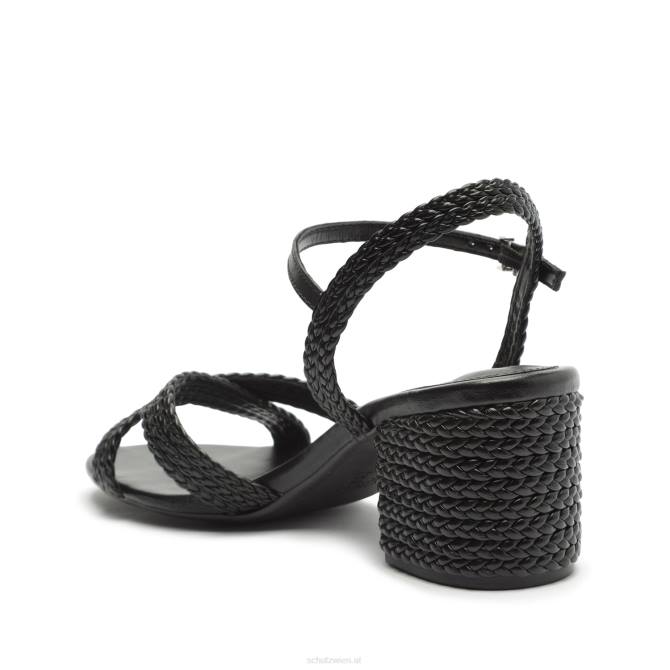 bei Schutz Karima Block Atanado Ledersandale Schwarz D60T42