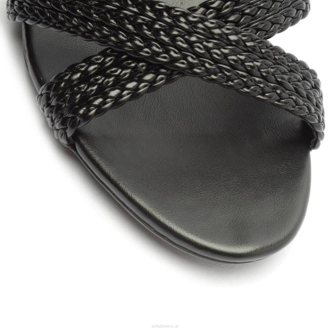 bei Schutz Karima Block Atanado Ledersandale Schwarz D60T42