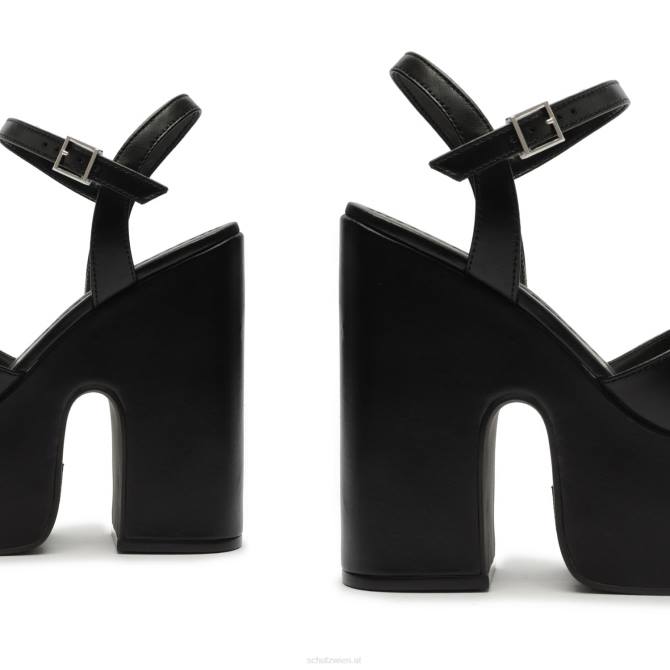 bei Schutz Keefa-Sandale aus Nappaleder mit Ausschnitt Schwarz D60T77