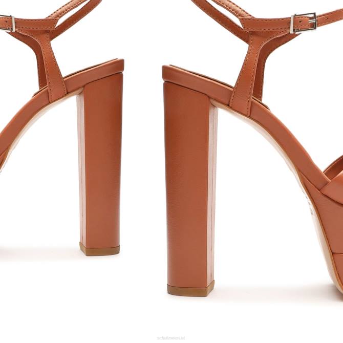 bei Schutz Keefa hohe Sandale aus Nappaleder Karamell D60T101