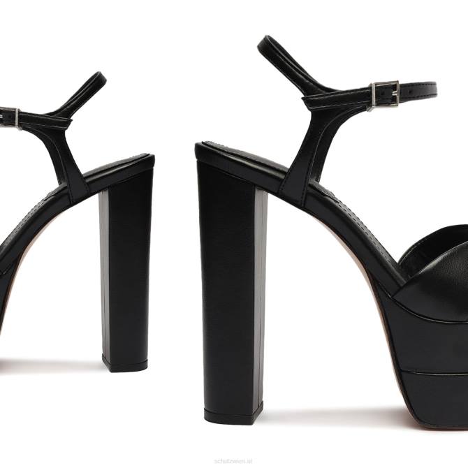 bei Schutz Keefa hohe Sandale aus Nappaleder Schwarz D60T84